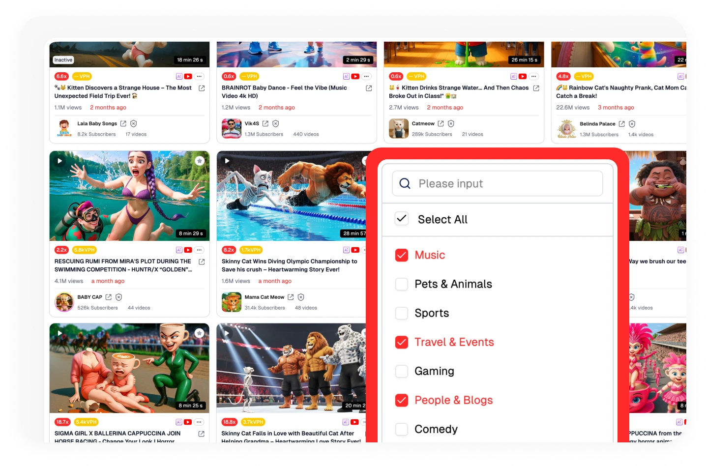 Explore Real-Time AI YouTube Niches & Ideas